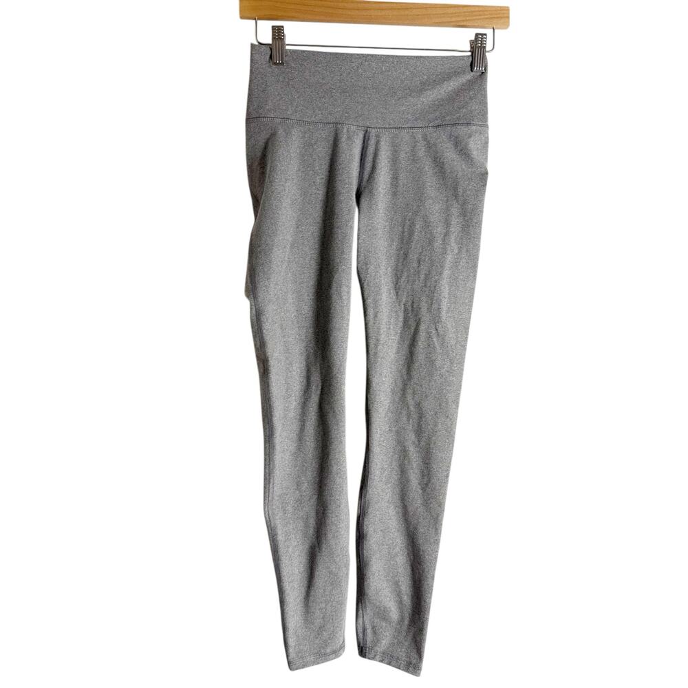 Fabletics Powerhold Gray Mid Rise Athletic Workout Gym Yoga Leggings Small